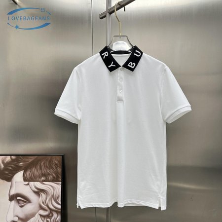 Burberry Ryland Collar Logo Polo White/Black