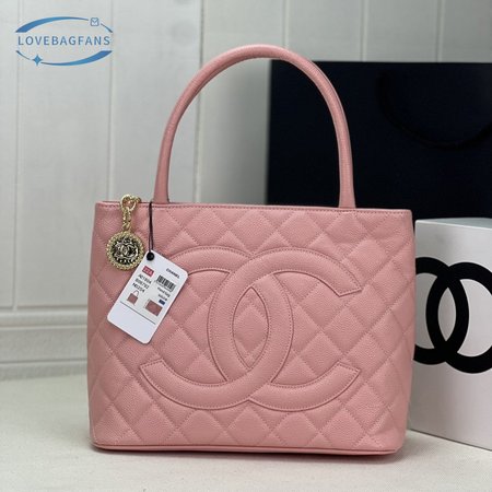 Chanel Caviar Quilted Petit Shopping Tote Pst Pink