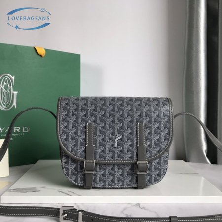 Goyard Belvedere Messenger Goyardine MM Gray