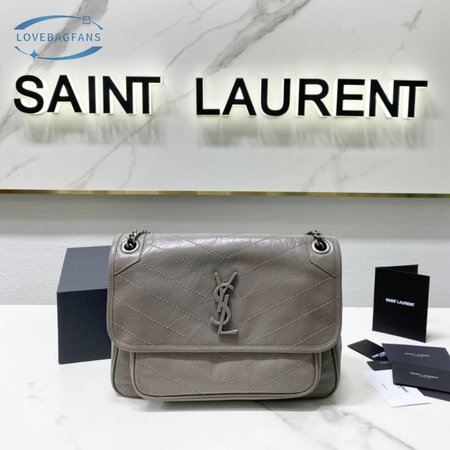 Saint Laurent Gray Niki Shoulder Bag