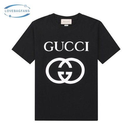 Gucci Interlocking GG Print T-shirt Men's Black Ivory