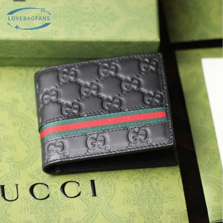 Gucci Bifold Wallet Signature Web Black