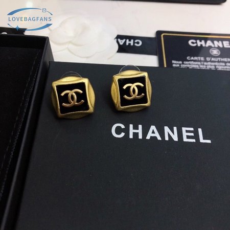 Chanel CC Square Clip Earrings