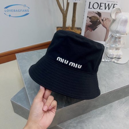 Miu Miu Logo Embroidered Bucket Hat