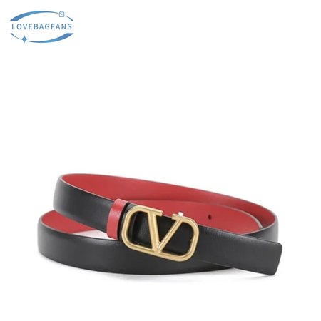 Valentino Garavani Reversible Vlogo Signature Belt In Glossy Calfskin