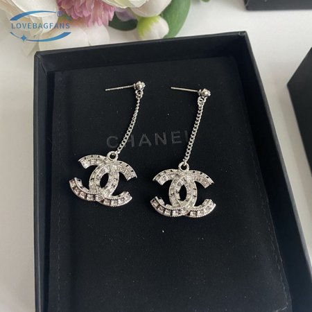 Chanel CC Drop Earrings