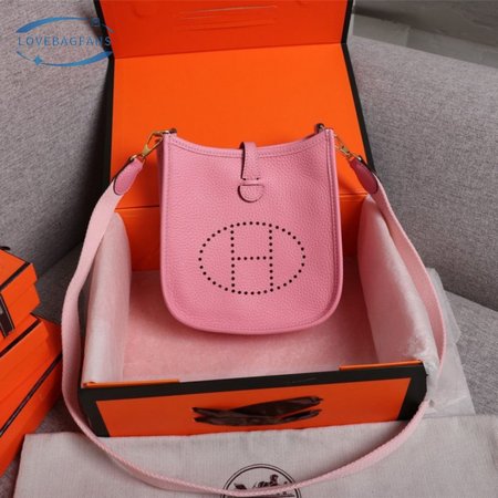 Hermes Pink Rose Sakura Evelyne III Pm Messenger Bag