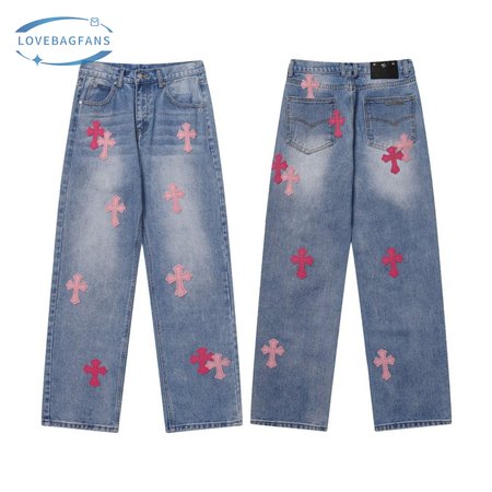 Chrome Hearts Levi's Pink Cross Patch Jeans