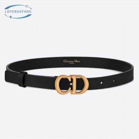 Dior Saddle Belt 20mm Black Smooth Calfskin