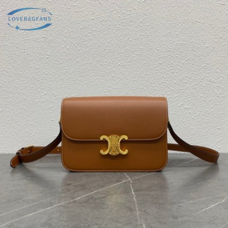 Celine Classique Triomphe Bag In Natural Calfskin Tan 187363