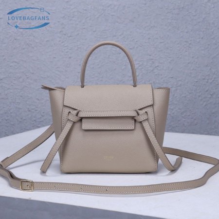 Celine Pico Belt Bag In Grained Calfskin Light Taupe