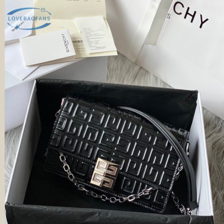 Givenchy Small 4G Bag In 4G Coated Canvas With Chain