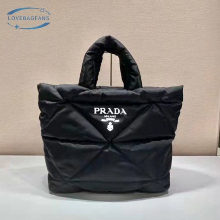 Prada Re-Nylon Padded Tote Bag Black 2VG082