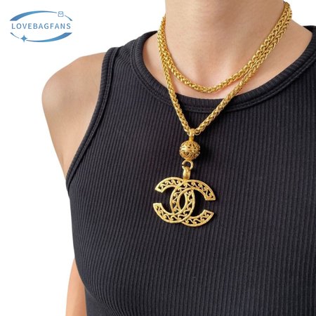 Chanel Vintage 95A Coco Mark Logo Chain Necklace