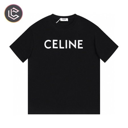 Celine Loose T-Shirt In Cotton Jersey Black / White XS-2XL