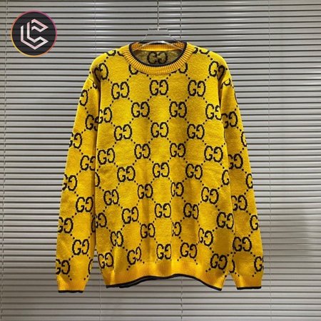 Gucci GG Wool Jacquard Sweater Yellow S-2XL