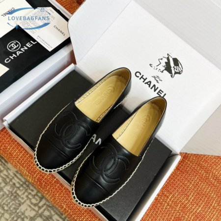 Chanel Espadrilles Lambskin Black 35-40