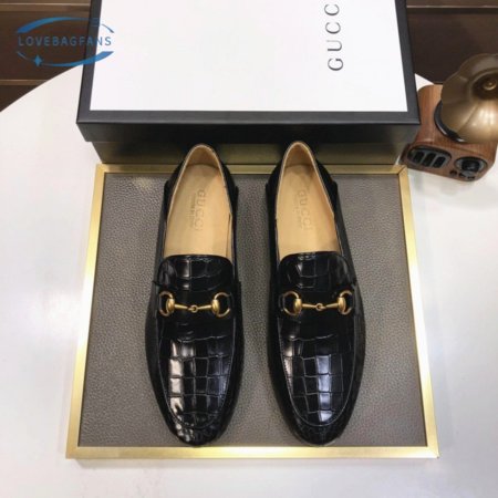 Gucci Jordaan Crocodile Loafer Black 38-44