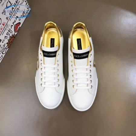 Dolce & Gabbana Calfskin Portofino Sneakers With DG Logo 38-45