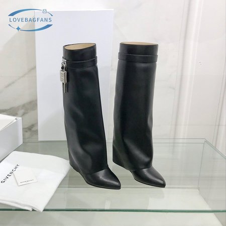 Givenchy Shark Lock Boots In Leather 35-39